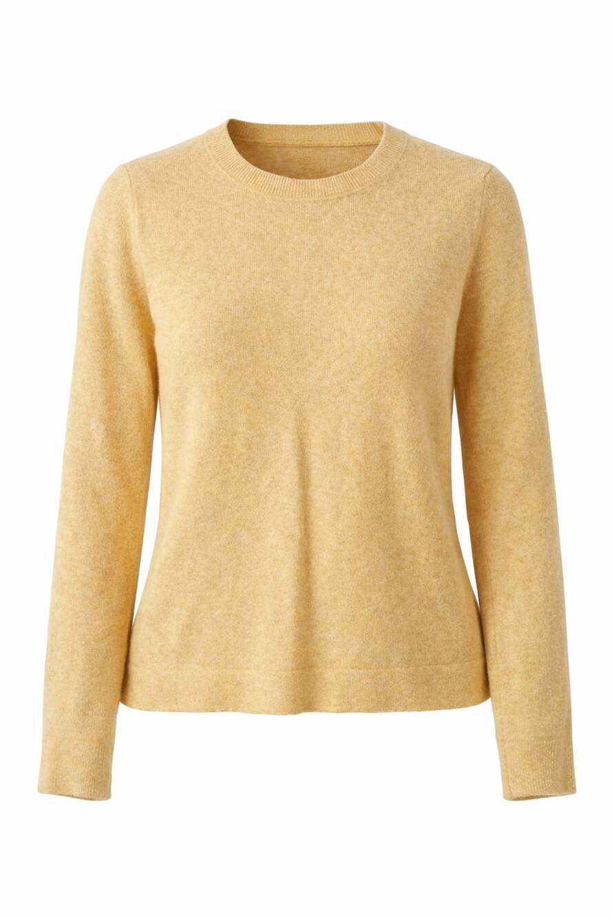J.Crew Teddie Crewneck Sweater Marigold Yellow Cotton-Merino Wool Blend Size L P
